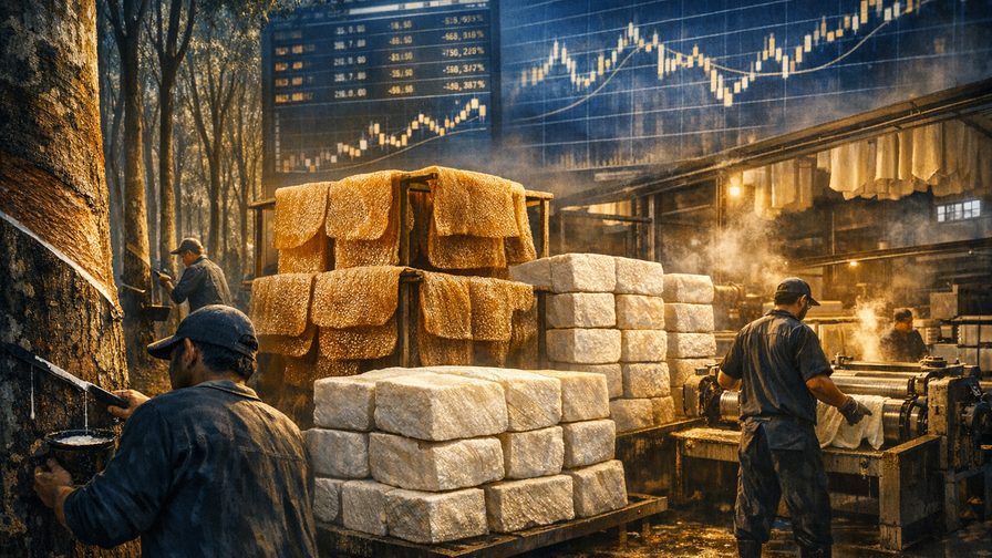 Harga Karet SGX–SICOM Naik Rp185 Jadi Rp46.207/Kg pada 29 Oktober 2026