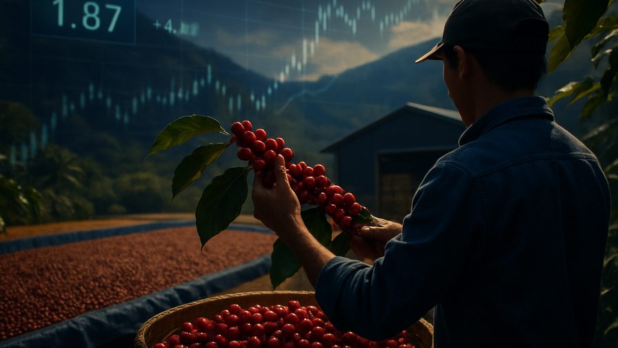 PASAR KOMODITAS: Kekhawatiran cuaca mendorong harga kopi naik tajam.